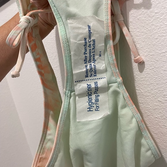 Roxy Juniors Nautilus Peach Tie Dye Hipster Bikini Bottoms - L - Picture 10 of 10
